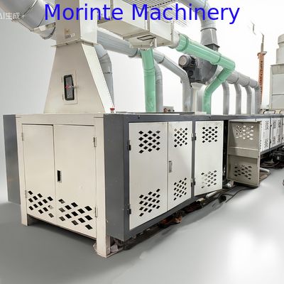 Hard textile fabric waste recycling machine line